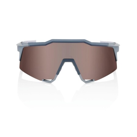 100% SPEEDCRAFT - Soft Tact Stone Grey - HiPER Crimson Silver Mirror Lens - 1