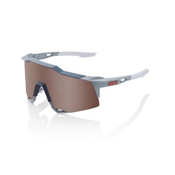 100% SPEEDCRAFT - Soft Tact Stone Grey - HiPER Crimson Silver Mirror Lens - 3