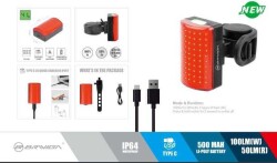 Eastpower - Briviga EBL-3355 USB Şarjlı 100lm Bisiklet Arka Stop Farı - 3