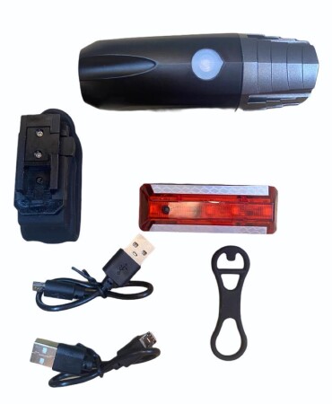 Forte GT Bisiklet Işığı USB şarjlı Led Ön Arka Set Xbyc 6117 - 3