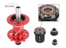 HASSNS Pro7 Boost Shimano Micro Spline 110X15 Ön - 148X12 Arka Göbek Seti 32 Delik Siyah - 2