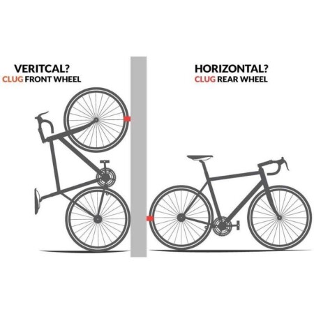 Hornit CLUG Mtb Bisiklet Duvar Askısı Lastik Uyumu 44-57mm Siyah - 2