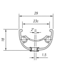 Mach1 M650 Jant Çemberi 28-29 Alüminyum 32 Delik - 2