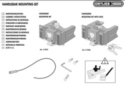 Ortlieb E185 Gidon Çantası Montaj Seti Anahtar Kilitli - 3