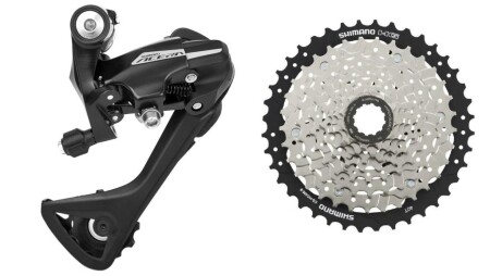 Shimano Acera RD-M3020 8 Vites Arka Aktarıcı+CS-HG400 11-40T Cn-HG40 Zincir Kaset Ruble Seti - 2