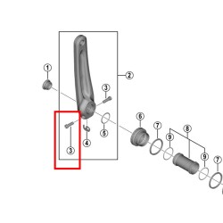 Shimano Aynakol Sol Kol Vidası M6X21mm - 2