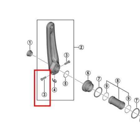 Shimano Aynakol Sol Kol Vidası M6X21mm - 2