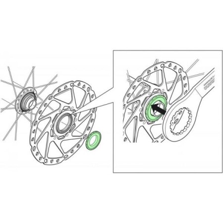 Shimano Deore HB-M618 Sokma Mil Göbekler İçin Ön Centerlock Kapağı 15/20mm - 2