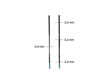 Shimano Dura Ace WH-R9170-C60 Jant Seti için jant teli 252mm - 1