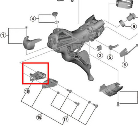 Shimano ST-R9120 / R8020 / R7020 Bisiklet Sağ Fren Kolu Yağ Diyafram - 2