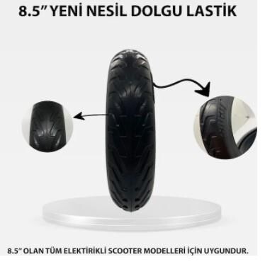 Xiaomi SWAY 8.5 inç Elektrikli Scooter Dolgu Dış Lastik 8-1/2 - 3